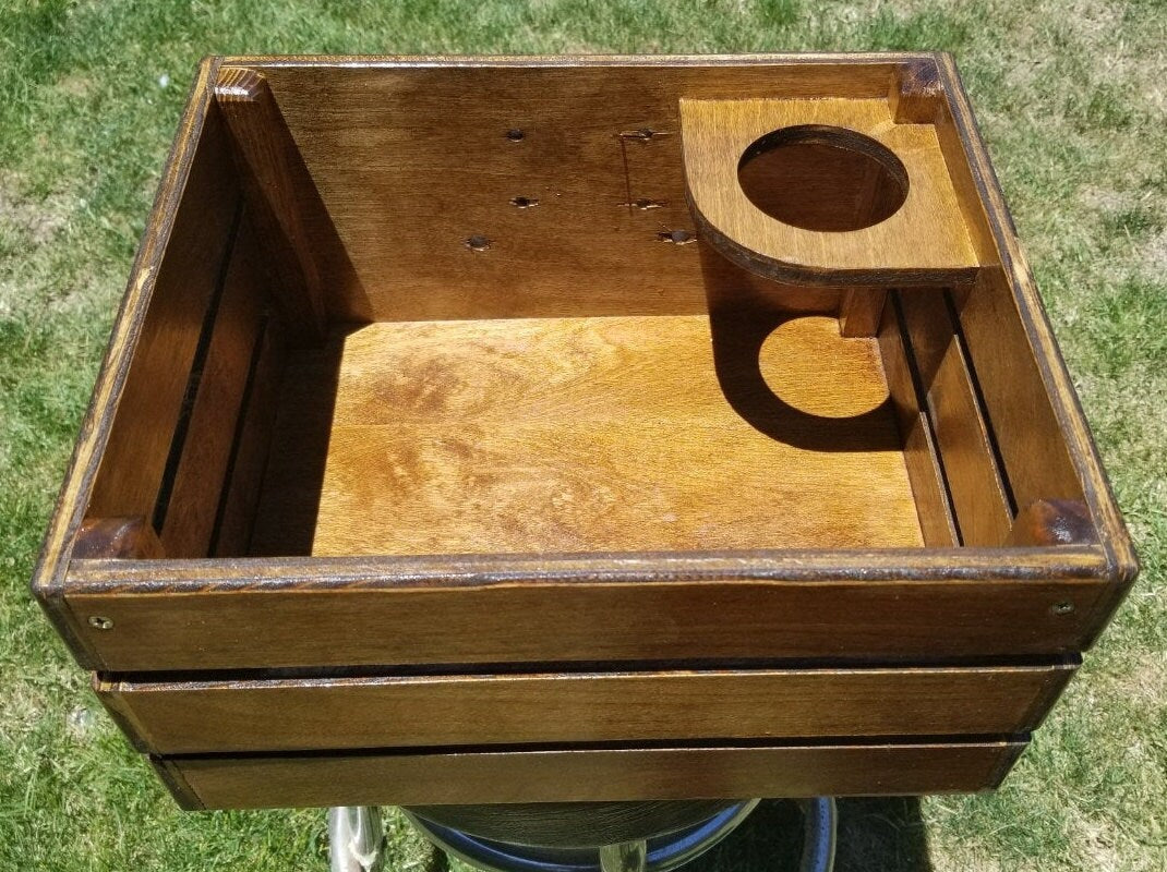 Bicycle Basket Wooden front Vintage Brown