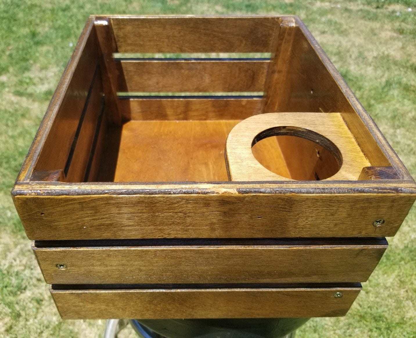 Bicycle Basket Wooden front Vintage Brown